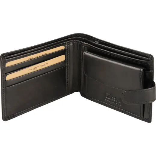 Wallet with Coin Purse & Tab Closure