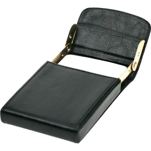 Adpel Vitello Leather Flip-Up Business Card Holder