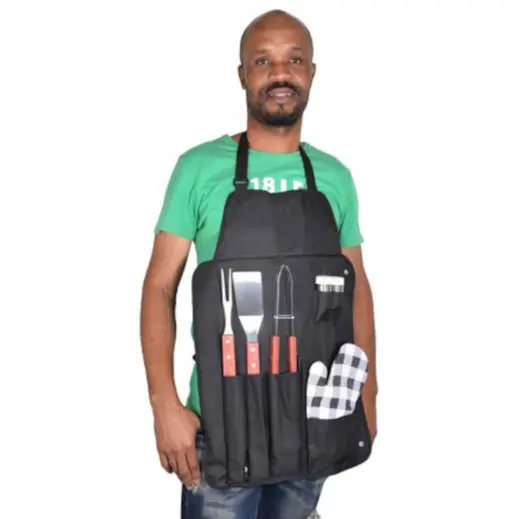 Wooden Braai Set Apron