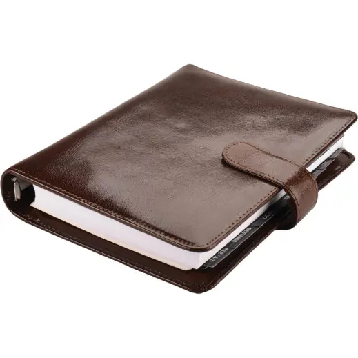 A5 Vitello Leather Organiser with Tab Closure