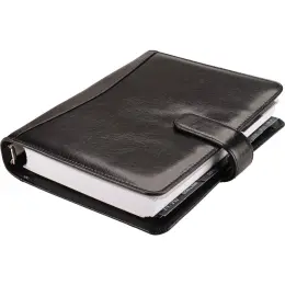 A5 Vitello Leather Organiser with Tab Closure