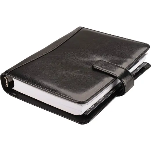 A5 Vitello Leather Organiser with Tab Closure