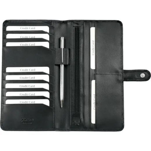 Ascot Leather Travel Wallet with Tab Closure