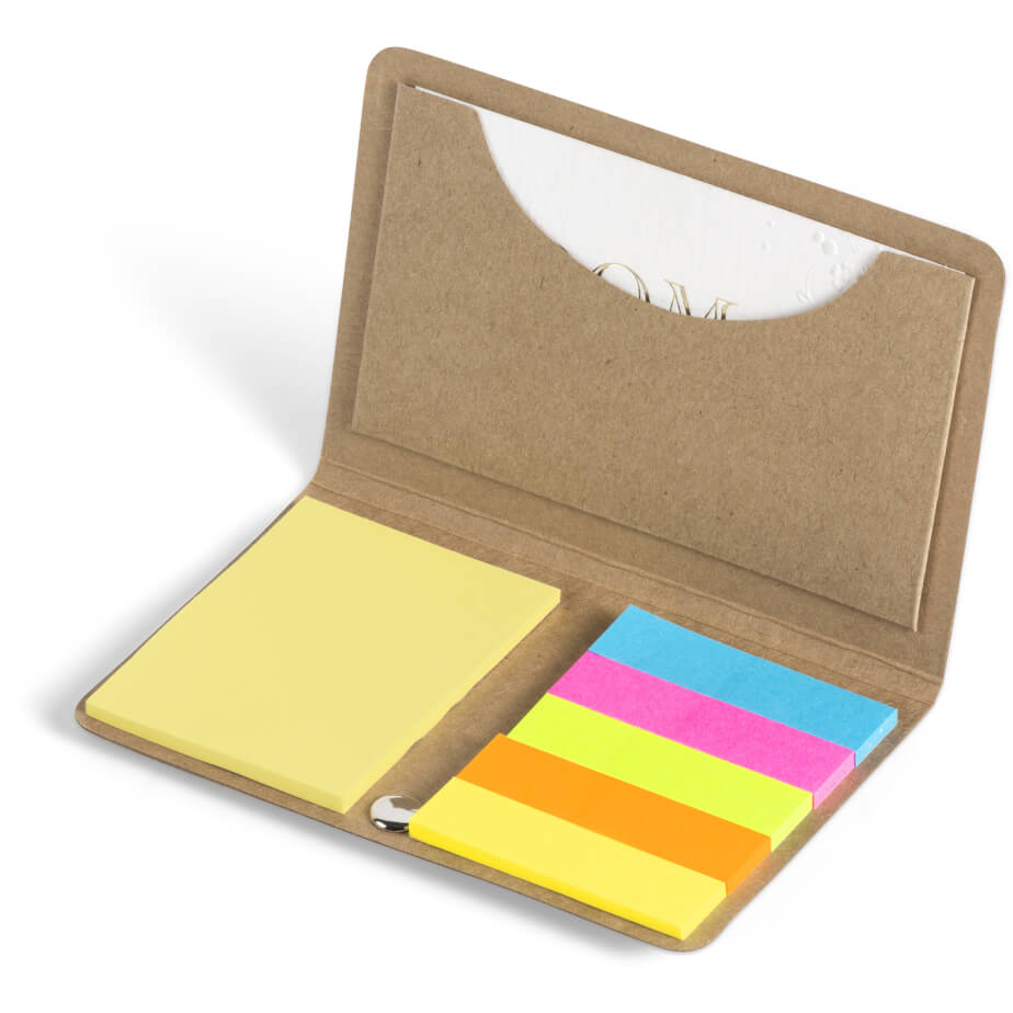 Caption Business Card Holder And Sticky Flags Brandability