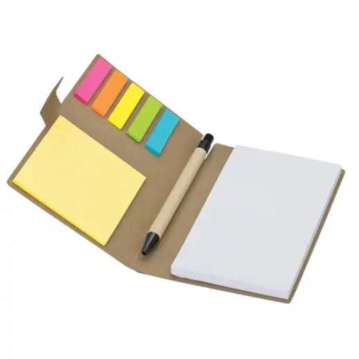 Recycled Notebook With Pen And Flags