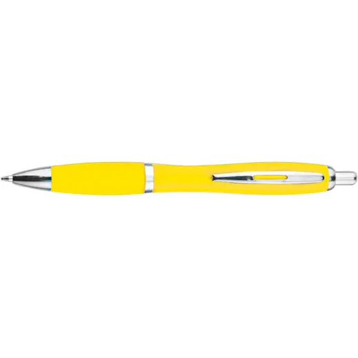 Curved Design Ballpoint Pen with Coloured Barrel