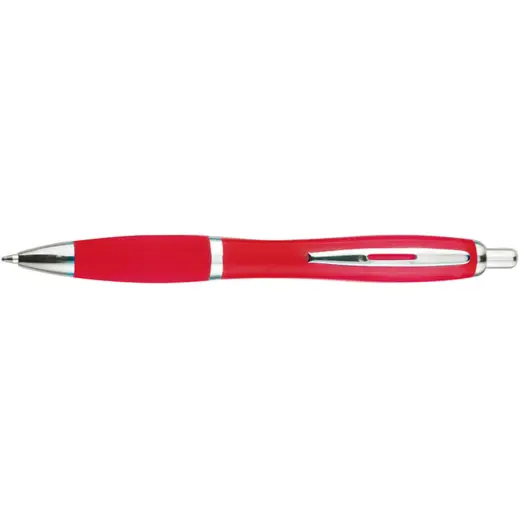 Curved Design Ballpoint Pen with Coloured Barrel
