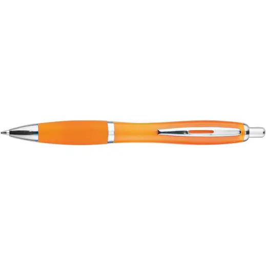 Curved Design Ballpoint Pen with Coloured Barrel