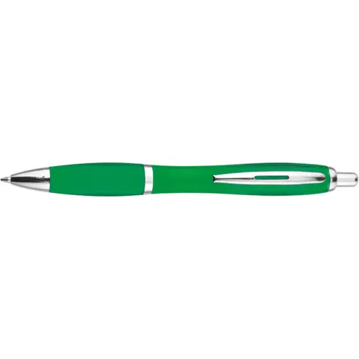 Curved Design Ballpoint Pen with Coloured Barrel