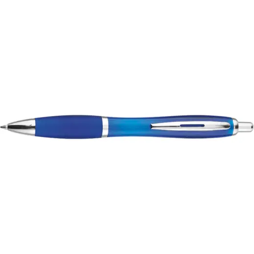 Curved Design Ballpoint Pen with Coloured Barrel