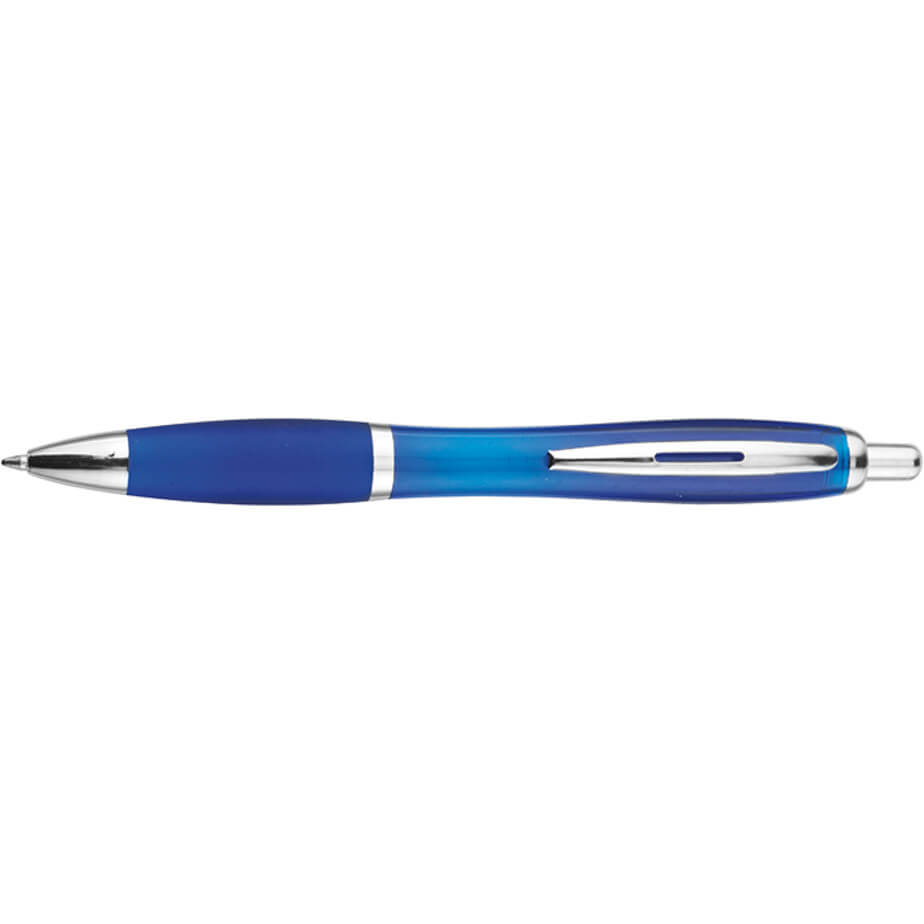 Curved Design Ballpoint Pen with Coloured Barrel