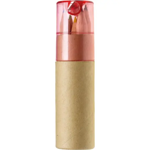 Coloured Pencil Set with Sharpener - Set of 6