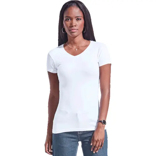 Ladies 170g Slim Fit V-Neck T-Shirt