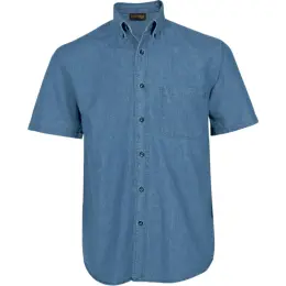 Mens Short Sleeve Denim Shirt