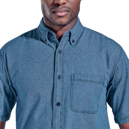 Mens Short Sleeve Denim Shirt 