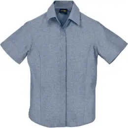 Ladies Oxford Blouse Short Sleeve
