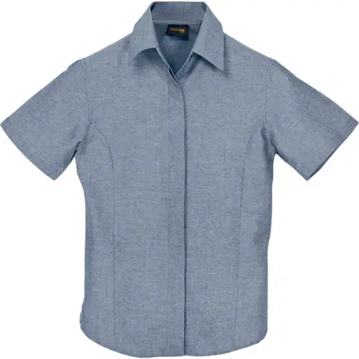 Ladies Oxford Blouse Short Sleeve