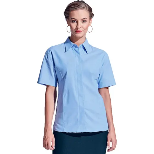 Ladies Oxford Blouse Short Sleeve