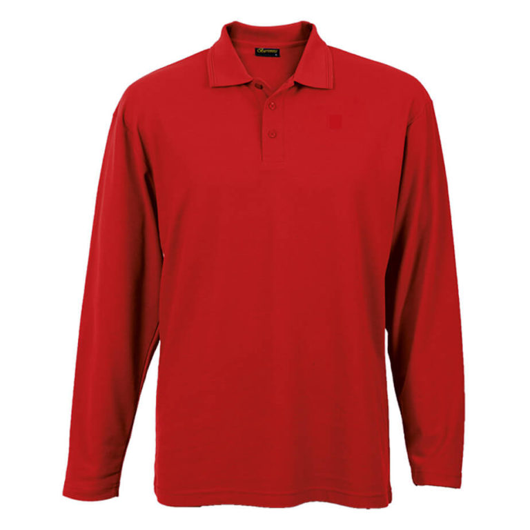 Mens 175g Pique Knit Long Sleeve Golfer Brandability