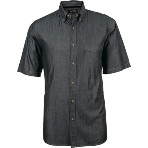 Mens Denver Denim Shirt Short Sleeve