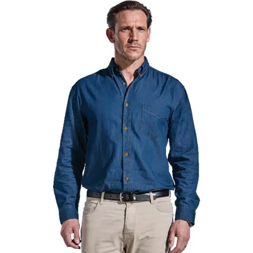 Mens Denver Denim Shirt Long Sleeve