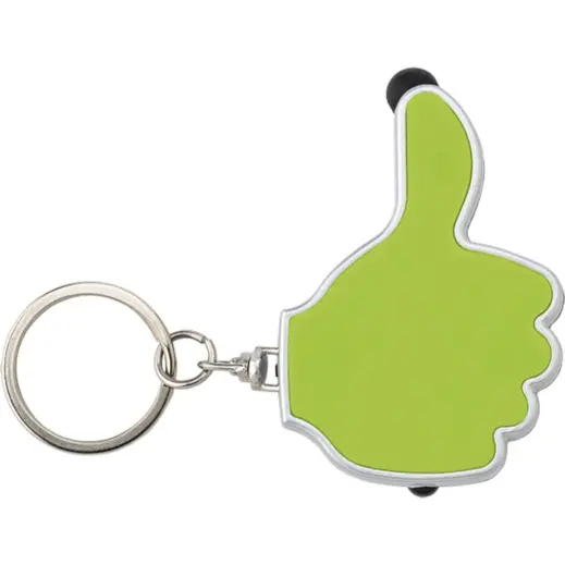 3 in 1 Thumbs Up Keychain with Stylus and LED Light