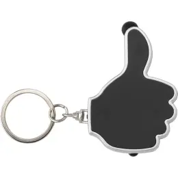 3 in 1 Thumbs Up Keychain with Stylus and LED Light