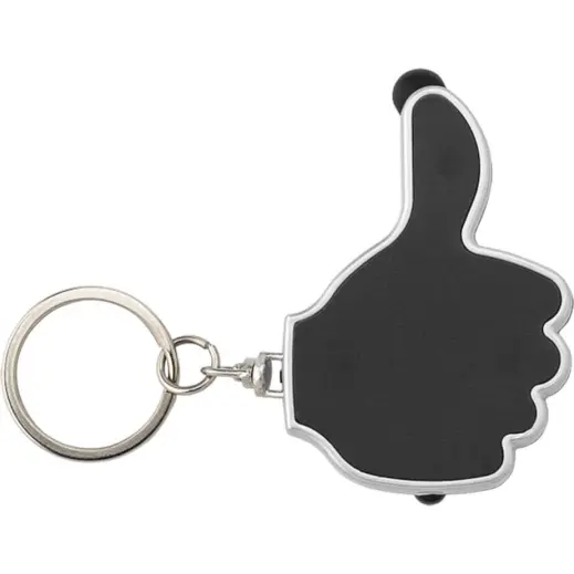3 in 1 Thumbs Up Keychain with Stylus and LED Light