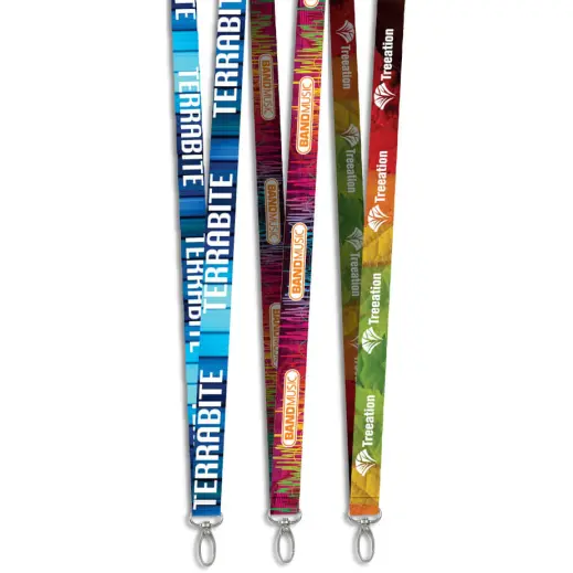 Lobster Clip Sublimation Satin Lanyard - Double Sided Print