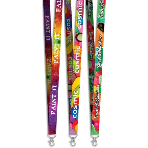 Snap Hook Clip Sublimation Satin Lanyard - Double Sided Print