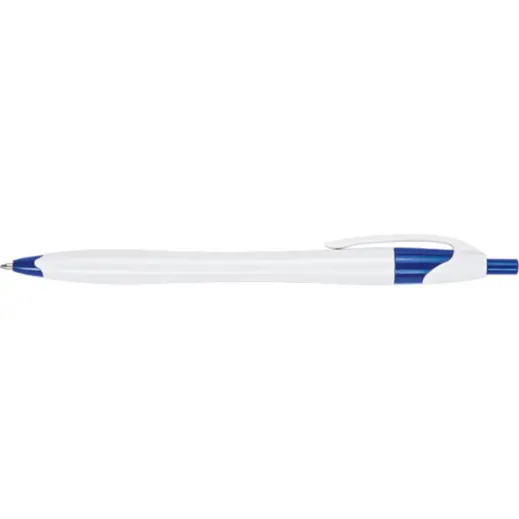 Slim White Barrel Ballpoint Pen