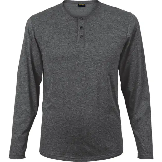 Mens 145g Henley Long Sleeve T-Shirt