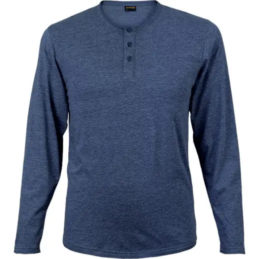 Mens 145g Henley Long Sleeve T-Shirt