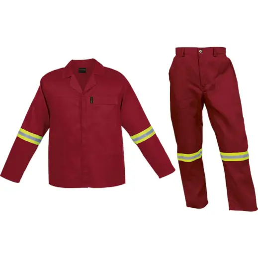 Barron Budget Poly Cotton Conti Suit with Reflective
