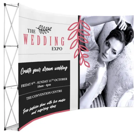 Legend Curved Banner Wall - 3.5m x 2.25m