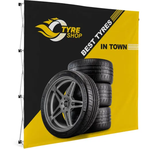 Legend Straight Banner Wall - 2.25m x 2.25m