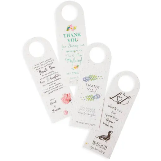 Plantable Paper Bottle Neck Tags