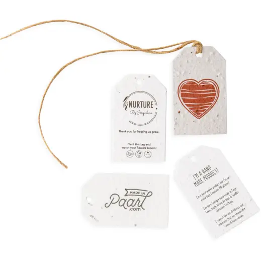 Plantable Paper Gift Tags - Trimmed Corner