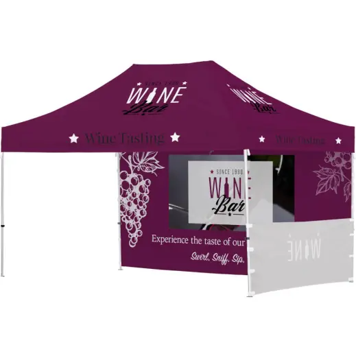 Ovation Gazebo 4.5m x 3m - 1 Short Half-Wall Skin 1 Long Full-Wall Skin
