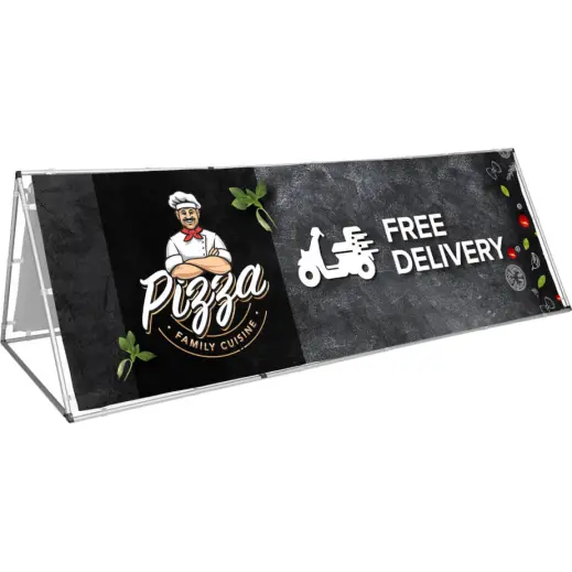 Ovation A-Frame With Fabric Print - 3m x 1m