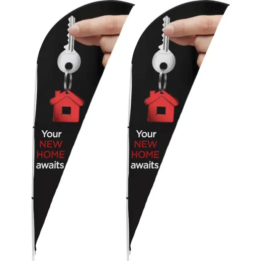 Legend 2m Sharkfin Single-Sided Flying Banner - Set Of 2