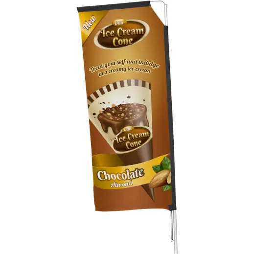 Legend 2m Telescopic Double-Sided Flying Banner