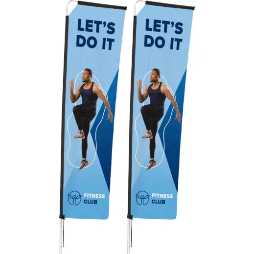 Legend 3m Telescopic Single-Sided Flying Banner - Set Of 2