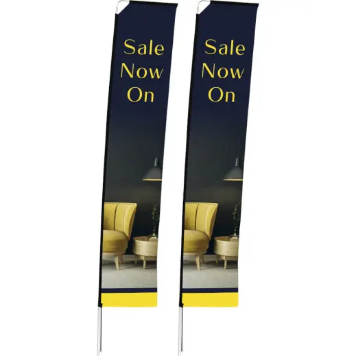 Legend 4m Telescopic Single-Sided Flying Banner - Set Of 2
