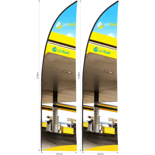 Replacement Skin Legend 2m Arcfin Flying Banner - Set Of 2