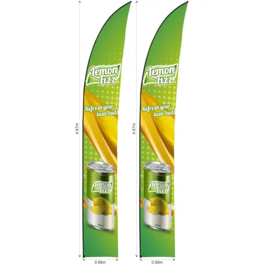 Replacement Skin Legend 4m Arcfin Flying Banner - Set Of 2
