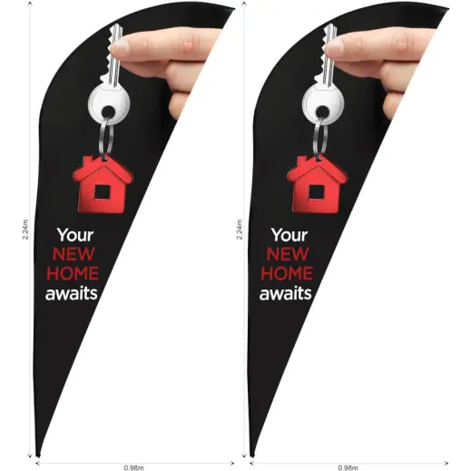 Replacement Skin Legend 2m Sharkfin Flying Banner - Set Of 2