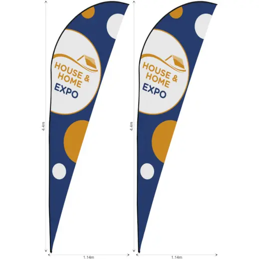 Replacement Skin Legend 4m Sharkfin Flying Banner - Set Of 2