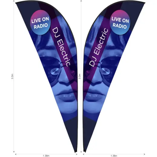 Replacement Skin Legend 3m Sharkfin Double-Sided Flying Banner
