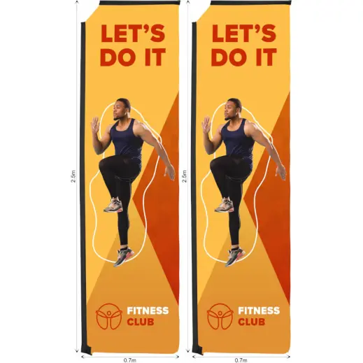 Replacement Skin Legend 3m Telescopic Flying Banner - Set Of 2